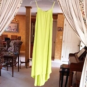 Lime Green Sleeveless Maxi Dress